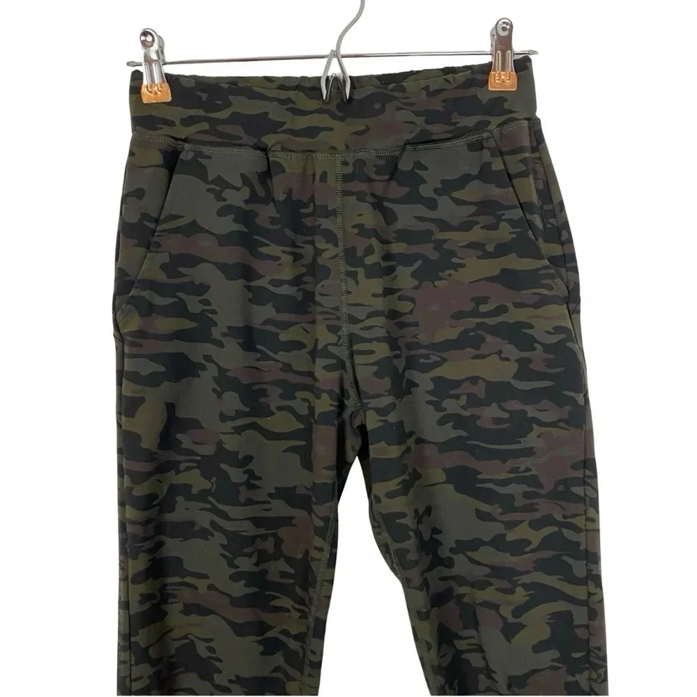 Alphalete Camo Jogger Pants Womens XS Small High Rise Green Camouflage Athletic